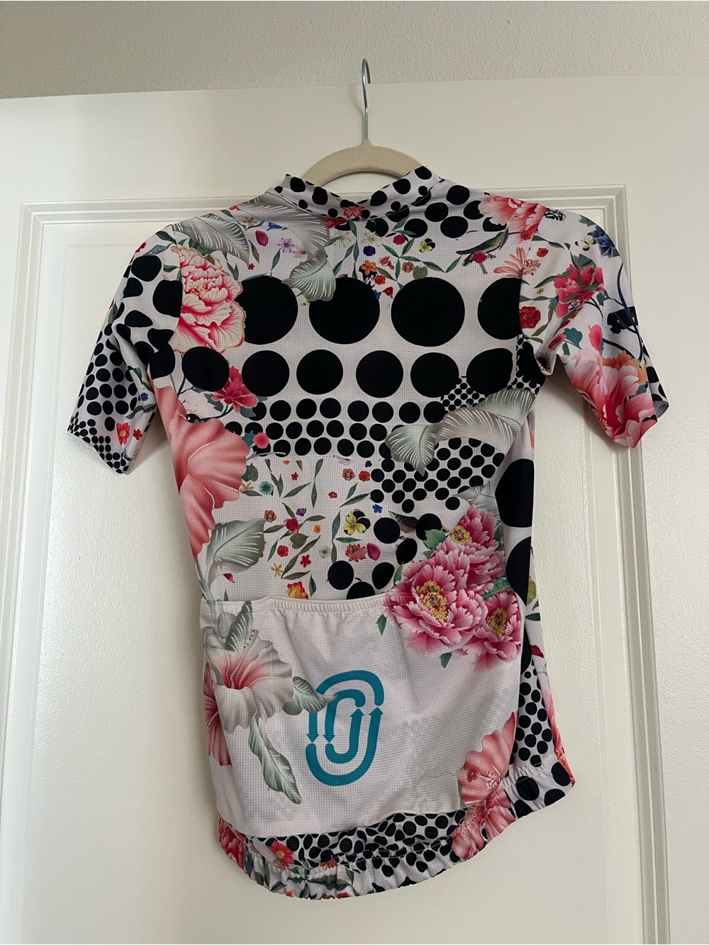 Ostroy Omloop Women's Cycling Jersey - Floral & Polka Dot Short Sleeve Top by Un